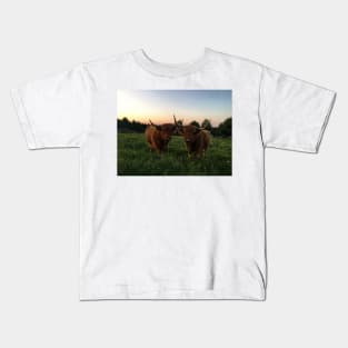 Scottish Highland Cattle Cows 2422 Kids T-Shirt